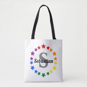 Bolsa Tote Monograma e Nome de Estrelas LGBT Contemporâneas