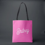 Bolsa Tote Monograma e Nome Personalizados de Rosa Quente Mod<br><div class="desc">Apresentamos nosso moderno Monograma Personalizado Rosa Quente e Tote Bag, um acessório vibrante e na moda projetado para uso diário. Este bolsa de revelação apresenta uma cor rosa-quente ousada, personalizada com seu monograma e nome para um toque exclusivo. Criado a partir de materiais duráveis de alta qualidade, ele oferece amplo...</div>