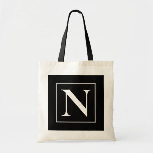 Bolsa Tote Monograma Empresarial Preto e Branco
