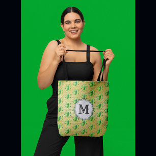 Bolsa Tote Monograma Engraçado Pickleman