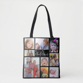 Bolsa Tote Monograma Família Oito Foto Personalizada