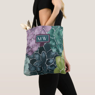 Bolsa Tote Monograma Felicidade vegetal Cultivar o Amor