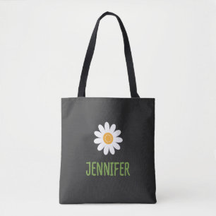 Bolsa Tote Monograma Floral de Margarida Simples