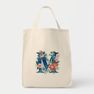 Bolsa Tote Monograma floral decorativo M
