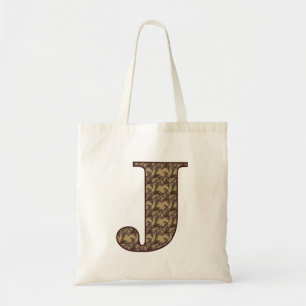 Bolsa Tote Monograma Floral Inicial J Elegante