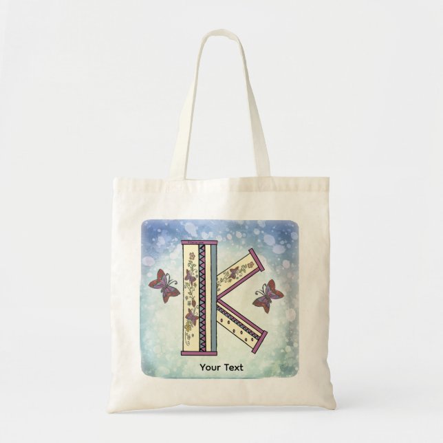 Bolsa Tote Monograma Floral K (Frente)