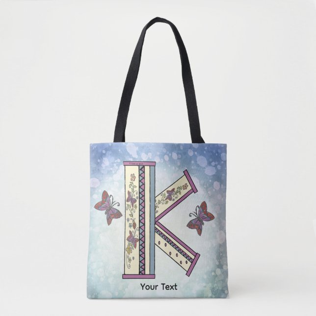 Bolsa Tote Monograma Floral K (Frente)