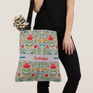 Bolsa Tote Monograma Floral Pintado