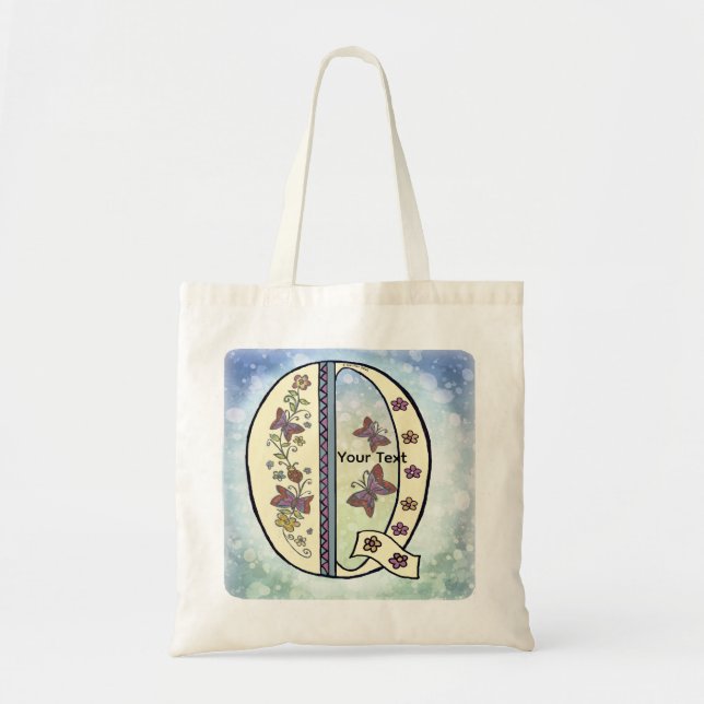Bolsa Tote Monograma Floral Q (Frente)