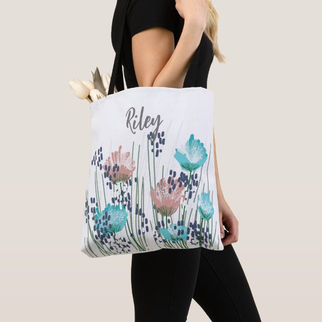 Bolsa Tote Monograma Floral Riley (Close Up)