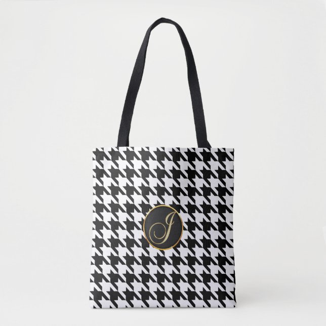 Bolsa Tote Monograma I Hounds tooth tooth bag (Frente)