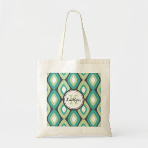 Bolsa Tote Monograma Ikat Diamantes Padrão Mint