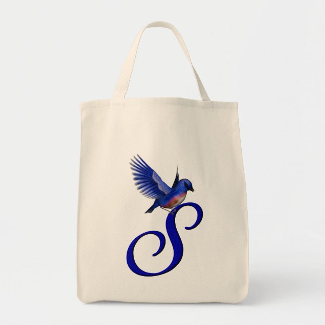 Bolsa Tote Monograma Inicial de Bluebird S (Frente)