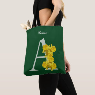 Bolsa Tote Monograma Inicial de Narciso Personalizado A