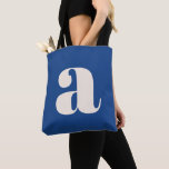 Bolsa Tote Monograma Inicial do Retrovisor Azul de Cobalto Mo<br><div class="desc">Um saco de tote ousado e contemporâneo com fundo azul profundo com uma letra minúscula branca marcante na tipografia moderna. Perfeito para uso diário, compro, trabalho ou como acessório de declaração, este design atraente combina minimalismo com uma estética retrorinspirada. Ideal para amantes da tipografia e para aqueles que apreciam na...</div>