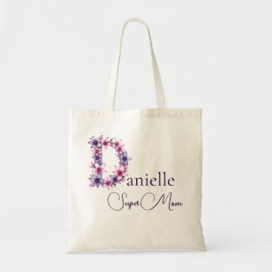 Bolsa Tote Monograma Inicial + Nome Super Mãe