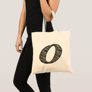 Bolsa Tote Monograma inicial O Hydrangea Floral Tot Bag