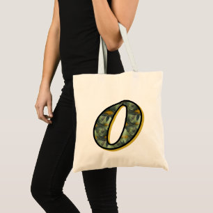 Bolsa Tote Monograma Inicial O Margaridas Arte Floral