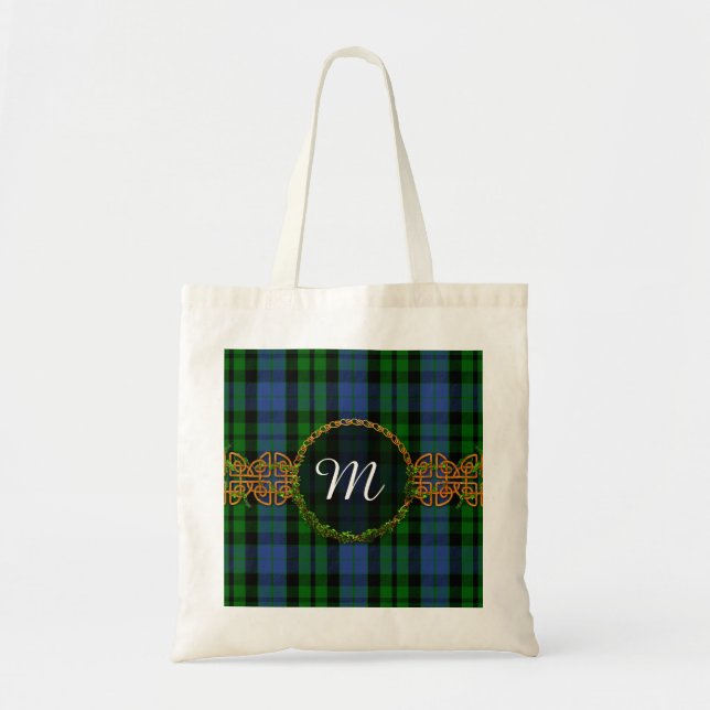 Bolsa Tote Monograma MacKay Tartan (Frente)