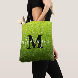 Bolsa Tote Monograma Metálico de Poupança de Ombre de Chart