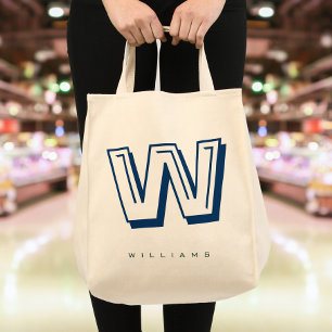 Bolsa Tote Monograma minimalista moderno