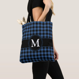 Bolsa Tote Monograma Moderna Azul Paga