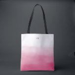 Bolsa Tote Monograma Moderno de Cor de Água Rosa Quente<br><div class="desc">Saco de tota feminina e minimalista com cores aquáticas,  cor rosa-quente e tipografia clássica. Personalize adicionando um monograma,  nome ou uma frase curta. Esta bolsa de tote monograma sombria será perfeita como um presente personalizado.</div>
