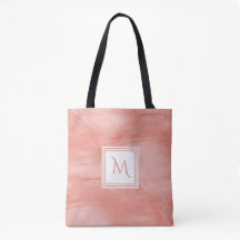 Monograma Moderno de Marble Sutil Cor-de-rosa Simp