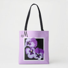 Monograma monograma floral roxo com nome M persona