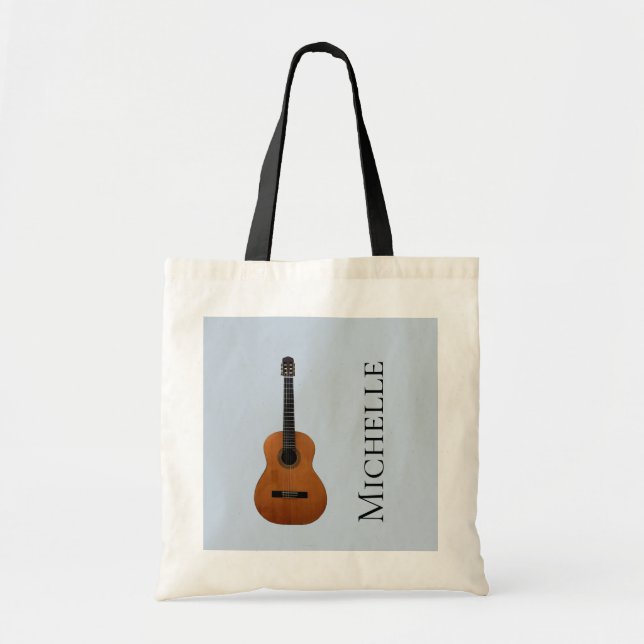 Bolsa Tote Monograma Música - Violão Acústico (Frente)