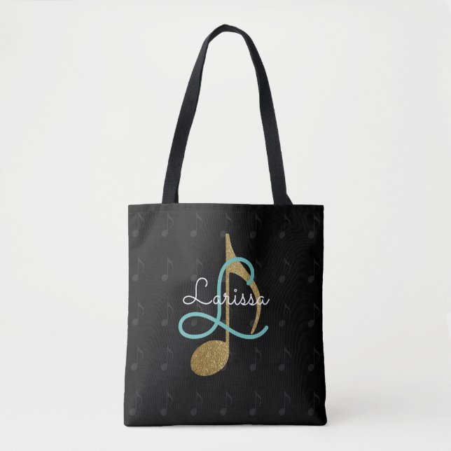 Bolsa Tote monograma musical (Frente)