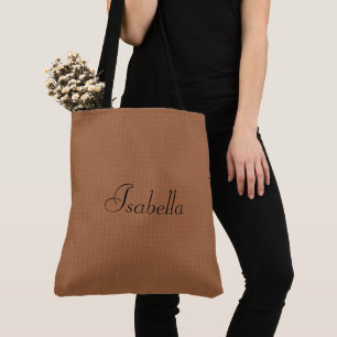 Bolsa Tote Monograma ou Nome na Cor Neutra Básica Atualizada