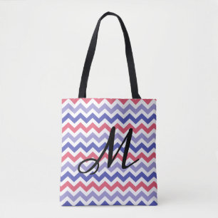 Bolsa Tote Monograma - Padrão de Chevron