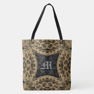 Bolsa Tote Monograma personalizado bonito do ébano de Kashmi