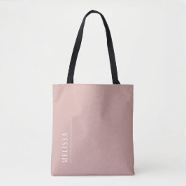 Bolsa Tote Monograma personalizado, cor-de-rosa pincel modern