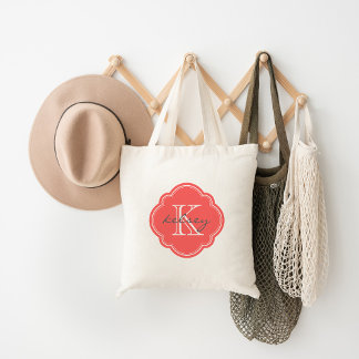 Bolsa Tote Monograma Personalizado Coral
