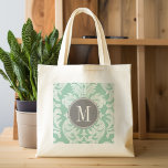 Bolsa Tote Monograma Personalizado da Cor damasco da Casa da<br><div class="desc">Adicione seus monogramas a esta moda e damascos florais femininos com cores populares. O damasco tem um aspecto de quadro chato.</div>