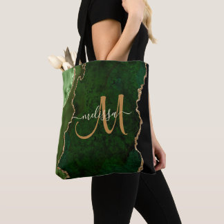 Bolsa Tote Monograma Personalizado de Agitação Lítida Dourada