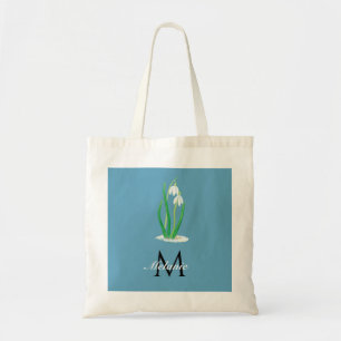 Bolsa Tote Monograma Personalizado de Primavera de Flores de