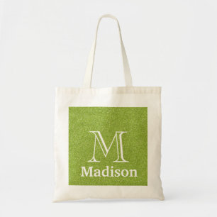 Bolsa Tote Monograma personalizado falso brilhante verde