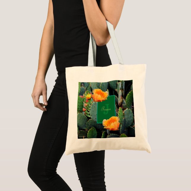 Bolsa Tote Monograma Personalizado Laranja Pera-Pera-Pera (Frente (produto))