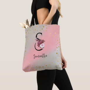 Bolsa Tote Monograma Personalizado - Letra S Nome Personaliza