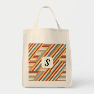 Bolsa Tote Monograma Personalizado Moderno Retroativo 70s