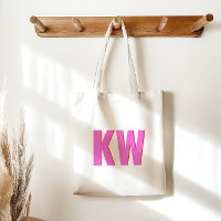 Monograma Personalizado Moderno Rosa Vermelho Somb