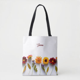 Bolsa Tote Monograma Personalizado - Presente Floral para Ela