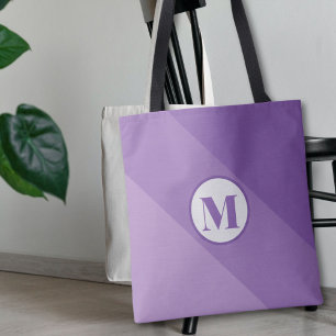 Bolsa Tote Monograma personalizado roxo