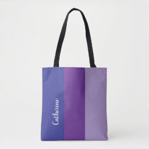 Bolsa Tote Monograma personalizado, tritom roxo