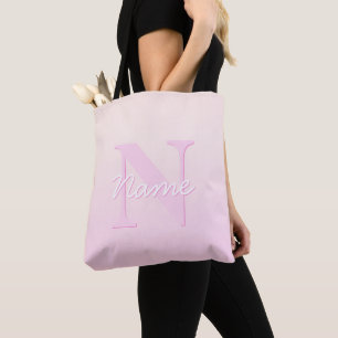 Bolsa Tote Monograma Personalizável Custa Pêssego e Ombro R