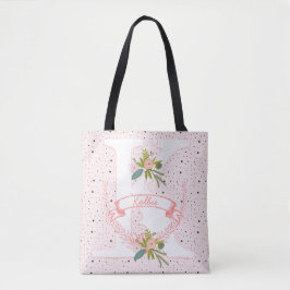 Bolsa Tote Monograma Pink Random Dot e Boho Floral