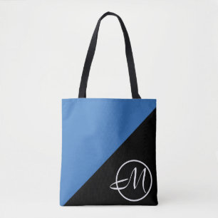 Bolsa Tote Monograma preto azul